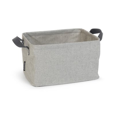 white collapsible laundry basket